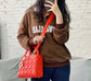 迪D家-Lady dior myABC 羊皮桔紅金扣 小號