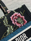 迪D家 Book Tote 刺繡字母黑色 小號26.5cm
