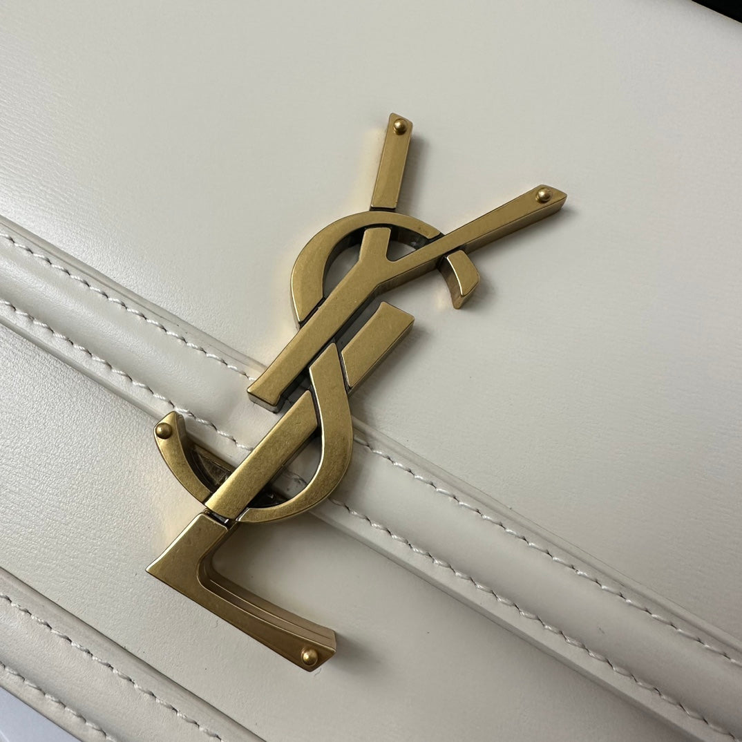 聖Y羅-BOX SAINT LAURENT 豆腐包 大號 奶白色