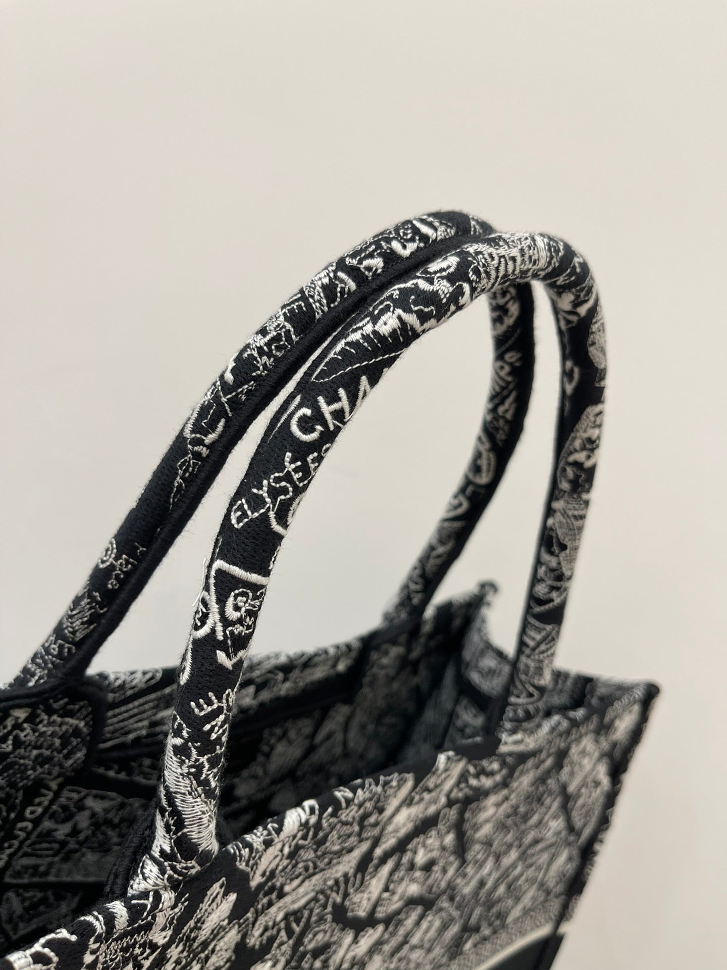 迪D家 Book Tote SUMMER 23 黑色 大號41.5cm