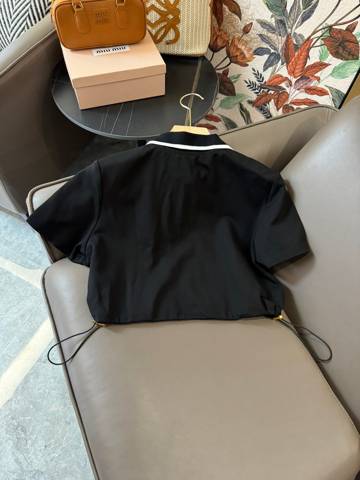 賽C家-2404 短袖polo衫套裝 黑色