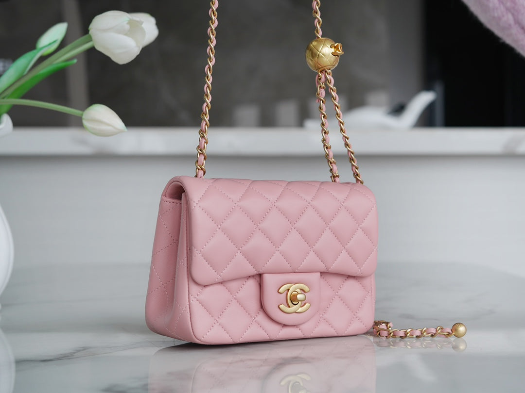 小香家_Chanel 23k 金球方胖子 粉色