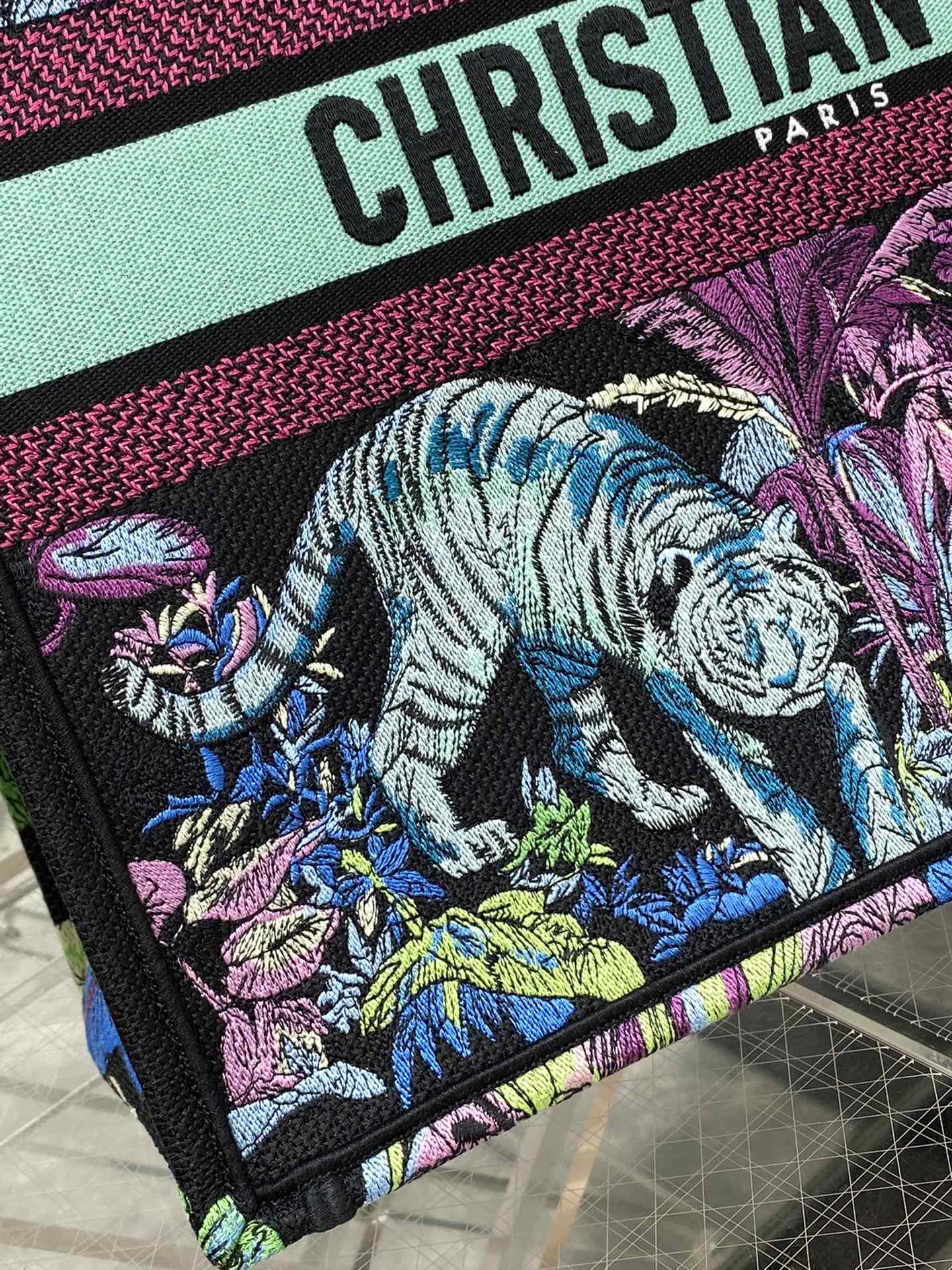 迪D家-Book Tote 2023春夏系列 動物園藍綠色 大號
