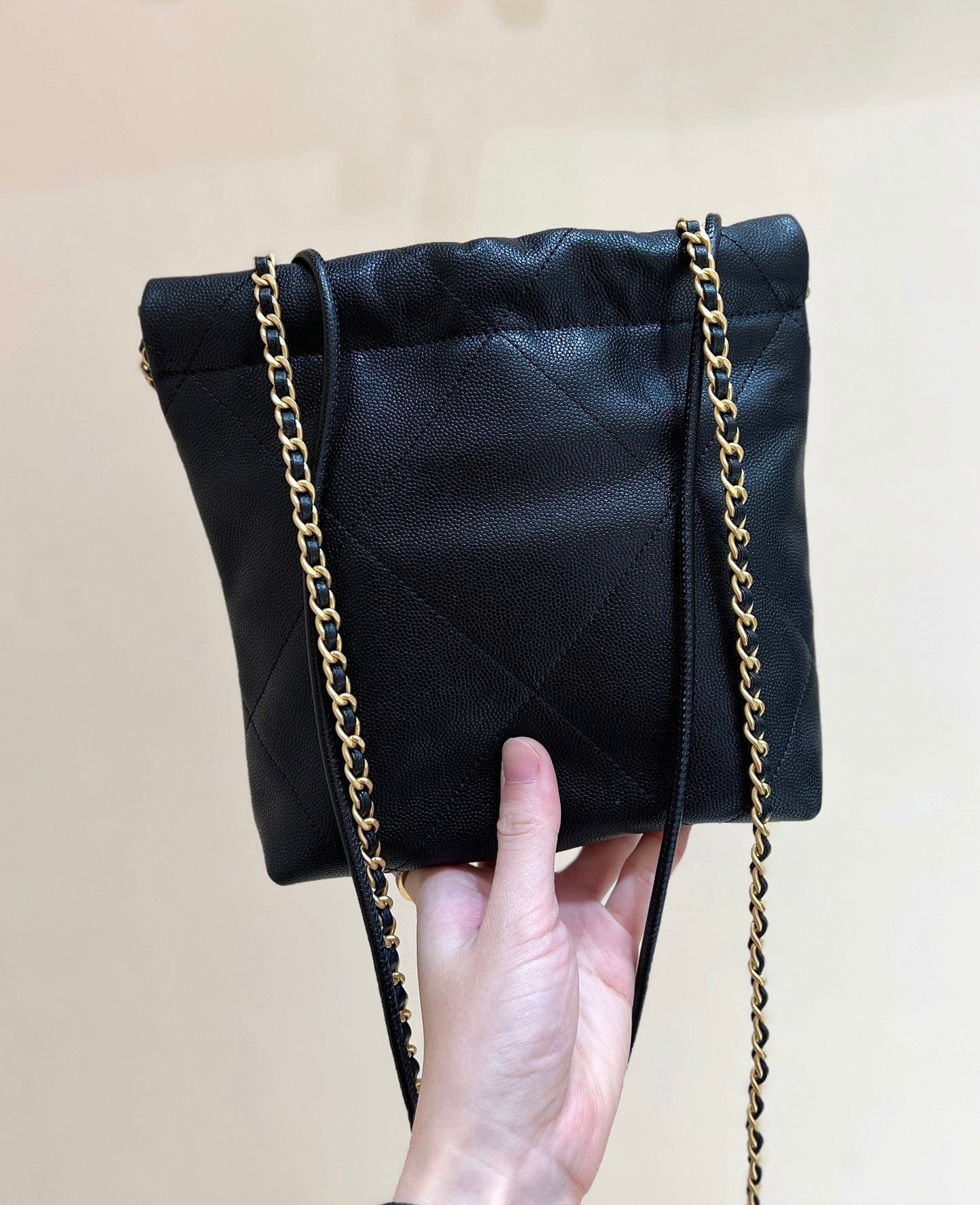 小香家-24K Mini22Bag荔枝皮垃圾包 黑色