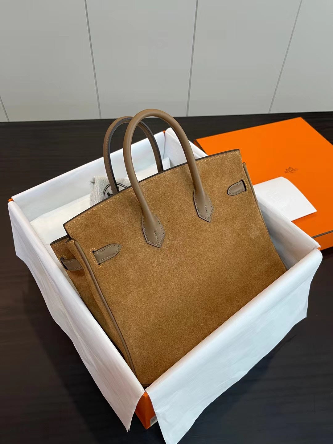 小愛款-Birkin 25 泰迪熊麂皮 銀扣 U刻