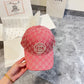 古G家-2024新款 重工刺繡Logo棒球帽 粉色