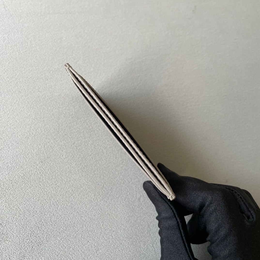 賽C家-小號卡包 粒面小牛皮 灰棕色