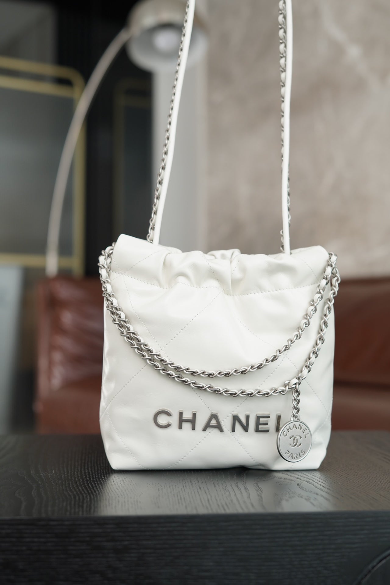 小香家-23S 22Bag Mini 白色銀扣