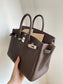 小愛款-Birkin 25 Togo 烏木Ebene內拼金棕色