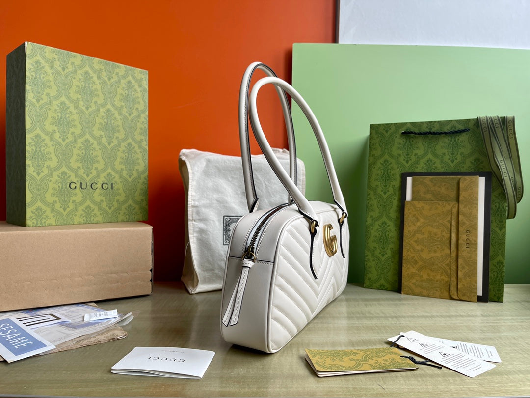 古G家-Marmont系列大號手提包 白色