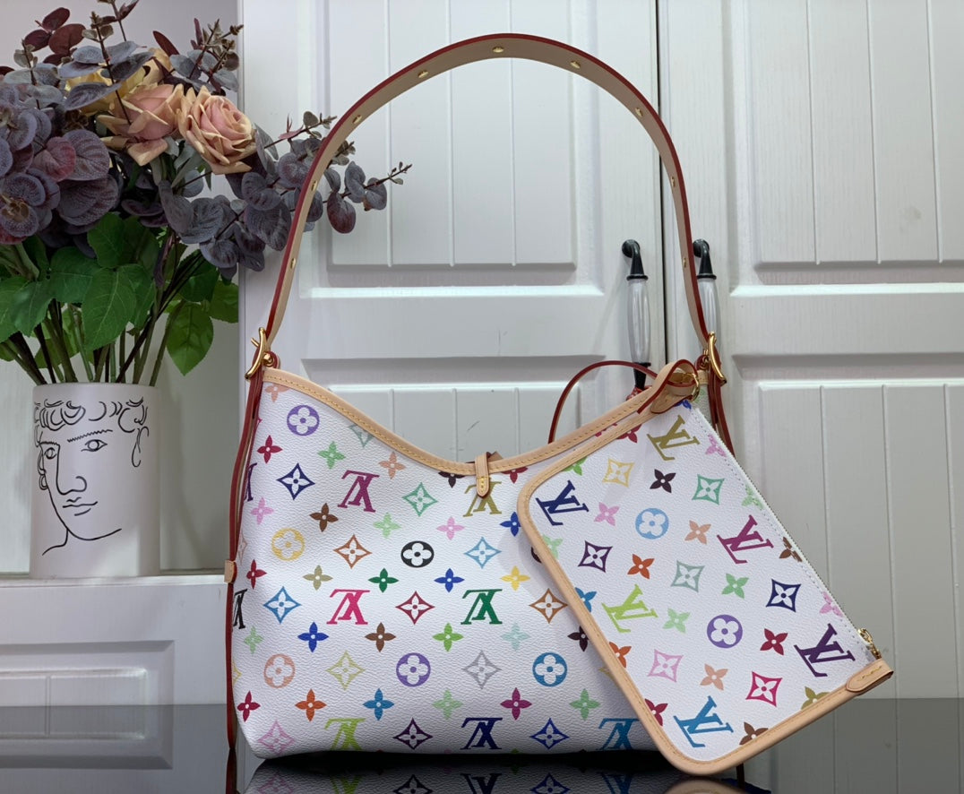 路L家-Carryall 帆布皮革蝴蝶結手袋 白色
