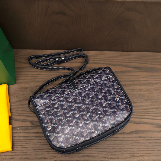 戈G家-Goyard 郵差包小號 深藍色