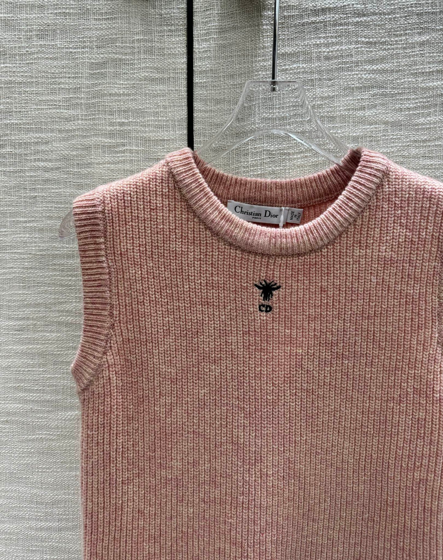 迪D家-2403 刺繡CD字母針織無袖背心