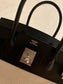 小愛款-Birkin 30 小牛皮拼帆布 黑色