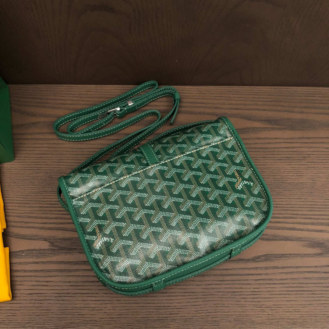 戈G家-Goyard 郵差包小號 綠色