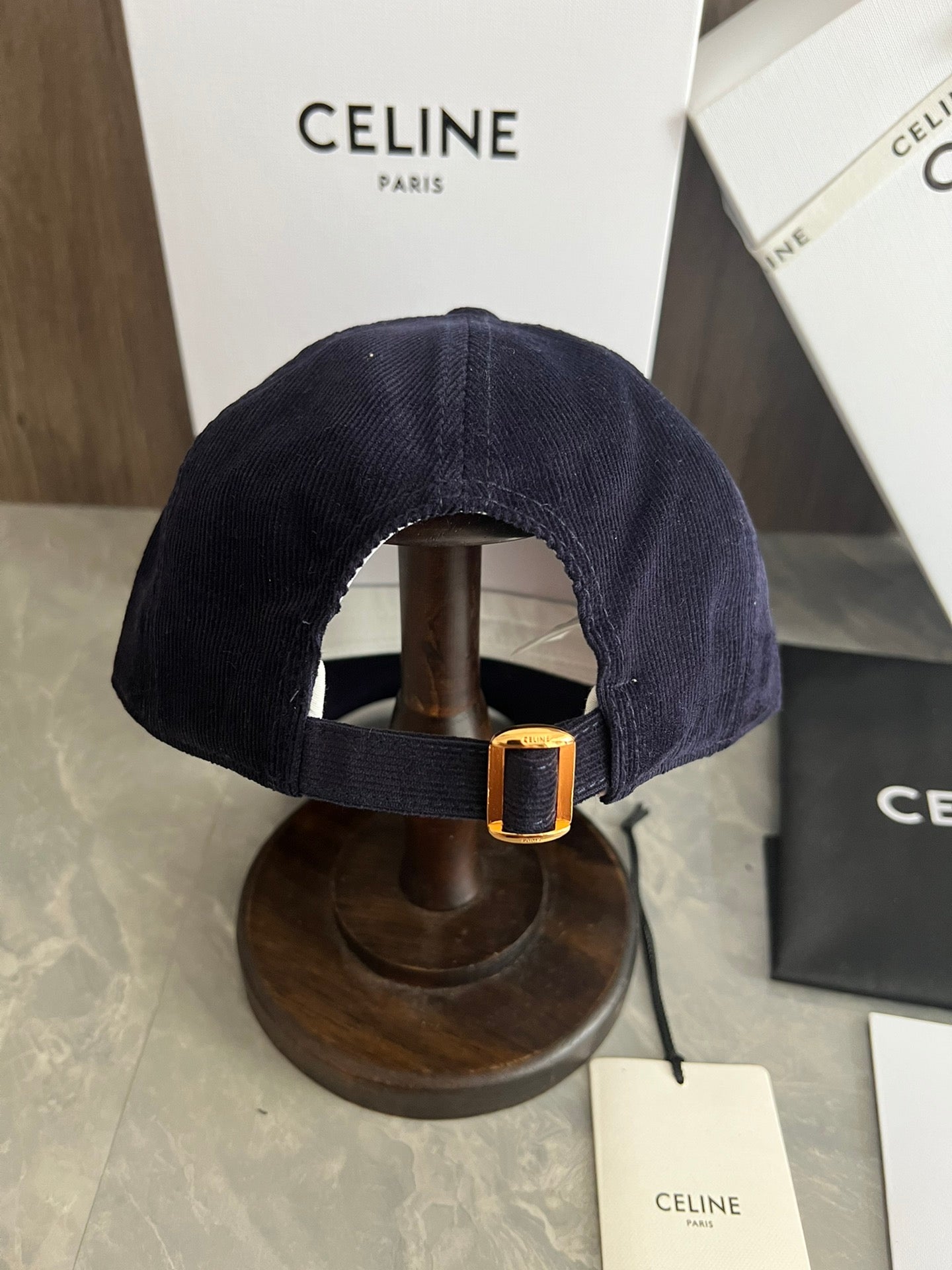 熱銷款 賽C家-燈芯絨大C字母棒球帽 藍色