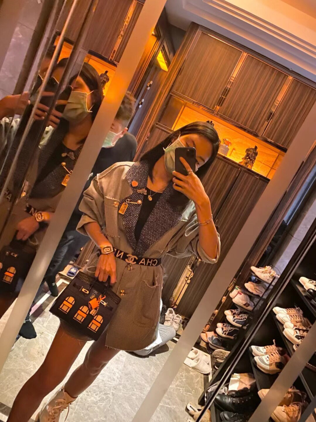 小愛款-Birkin 20 房子包 鱷魚拼接