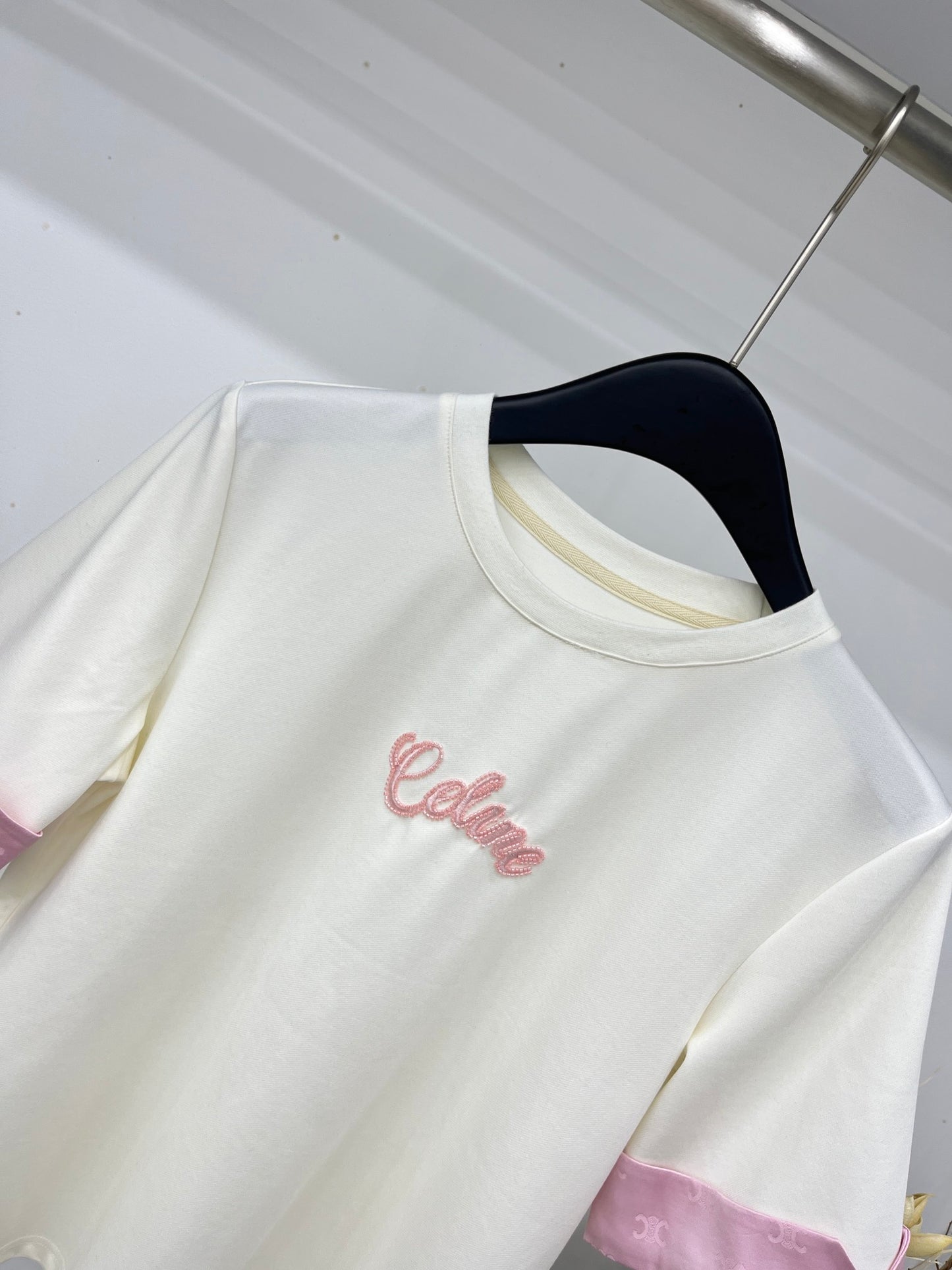 賽C家-2404 24新款甜美系撞色TEE 白色