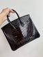 小愛款-Birkin 25 89Noir 美洲鱷魚 黑色 金扣