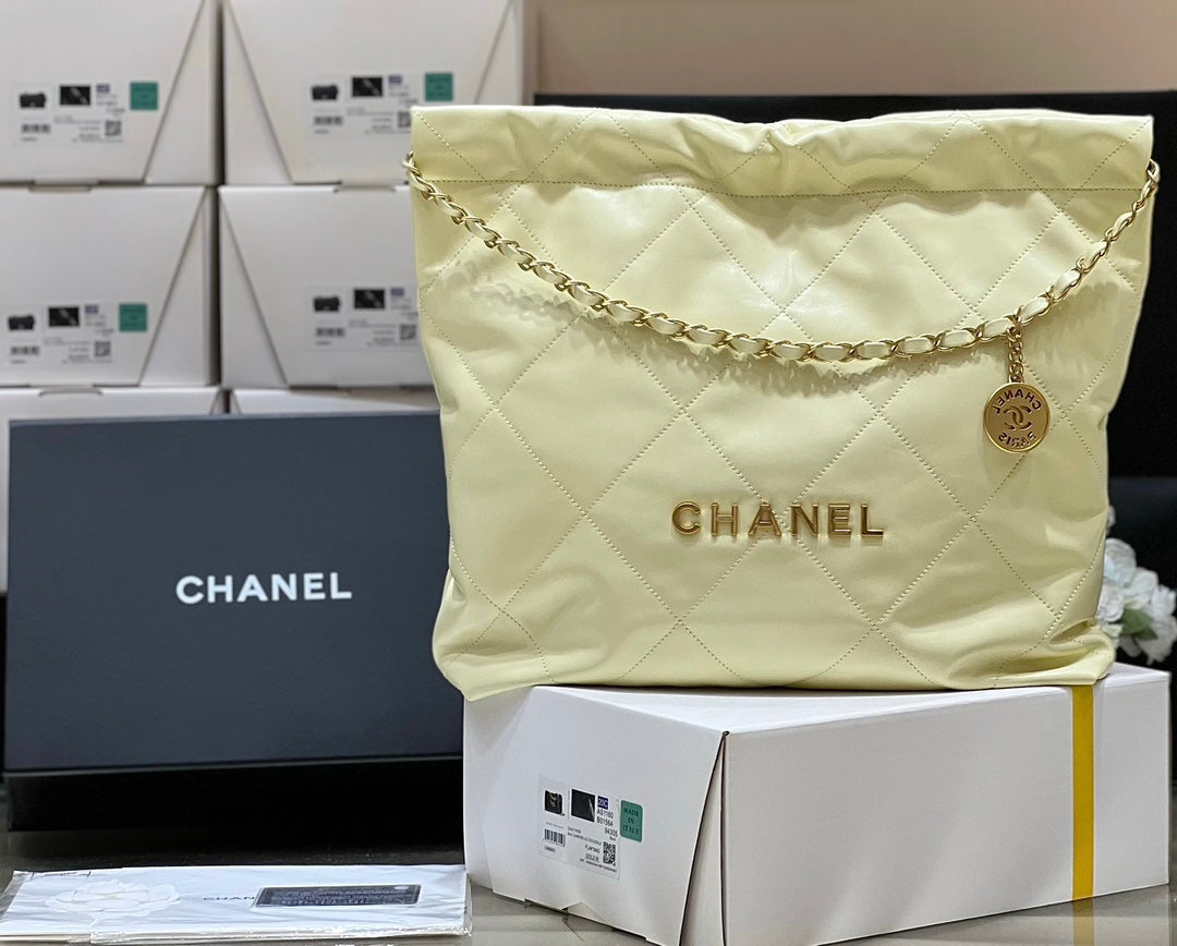 小香家-2023春夏新款 22BAG 中號 小雞黃