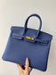 小愛款-Birkin 25 Togo 7E Blue birghton 明藍色 金扣