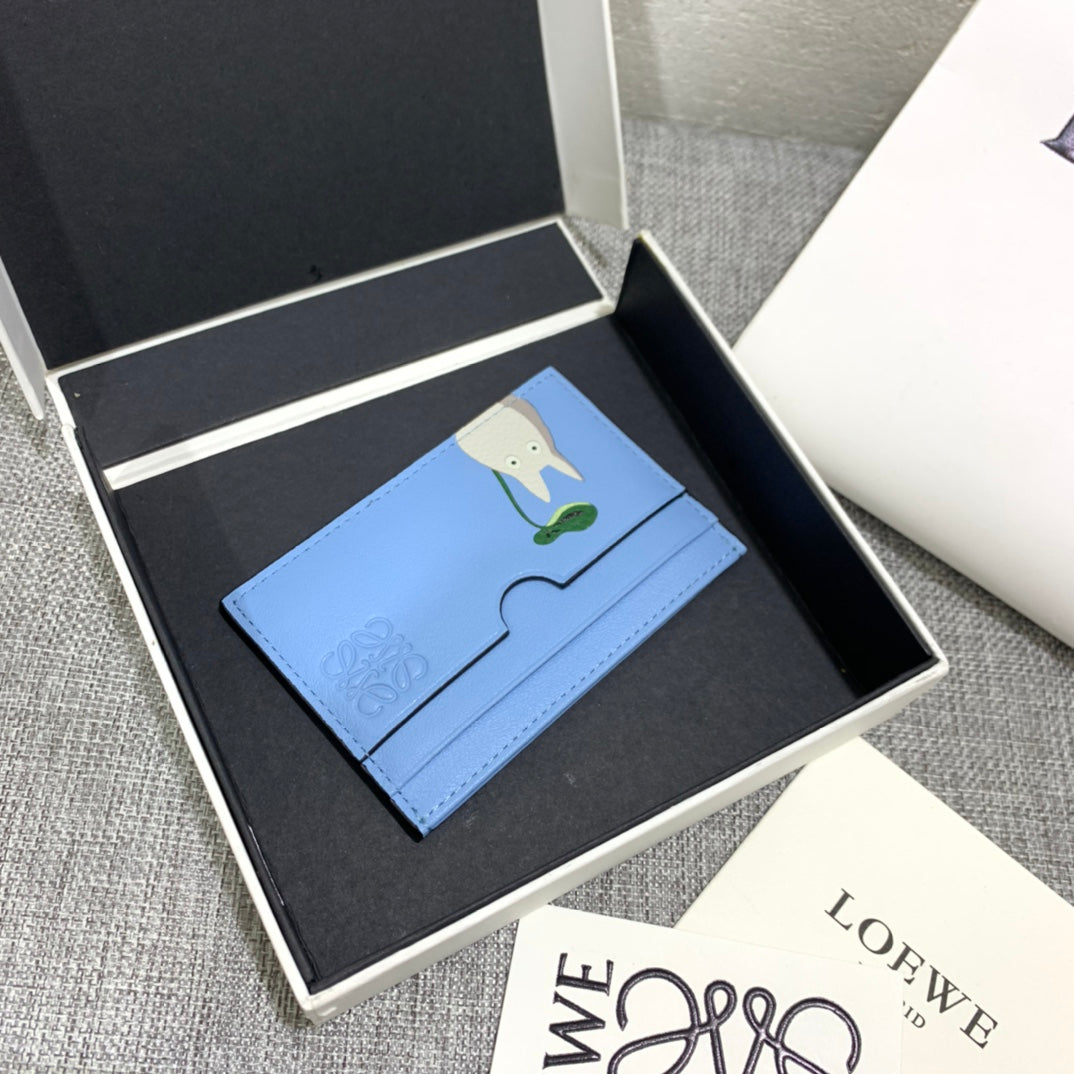 羅L威-小灰兔系列限量款 單片卡包 藍色