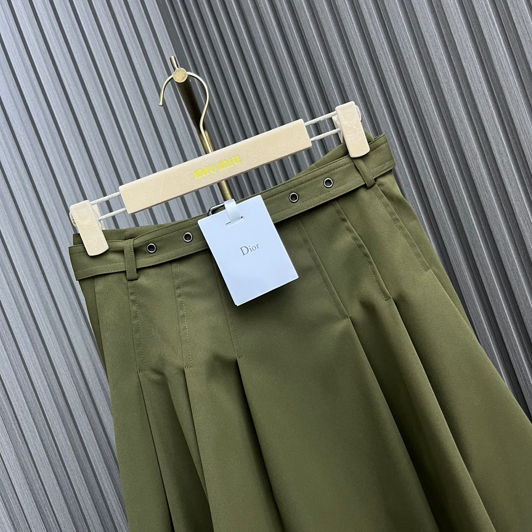 迪D家-2403 24新品上架腰帶壓褶半裙