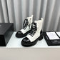 小香家-2023秋冬新款 綁帶短靴 白色