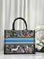 迪D家-Book Tote 黑花刺繡 中號