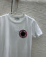 小香家-2403 刺繡四葉草字母圓領短袖TEE 白色
