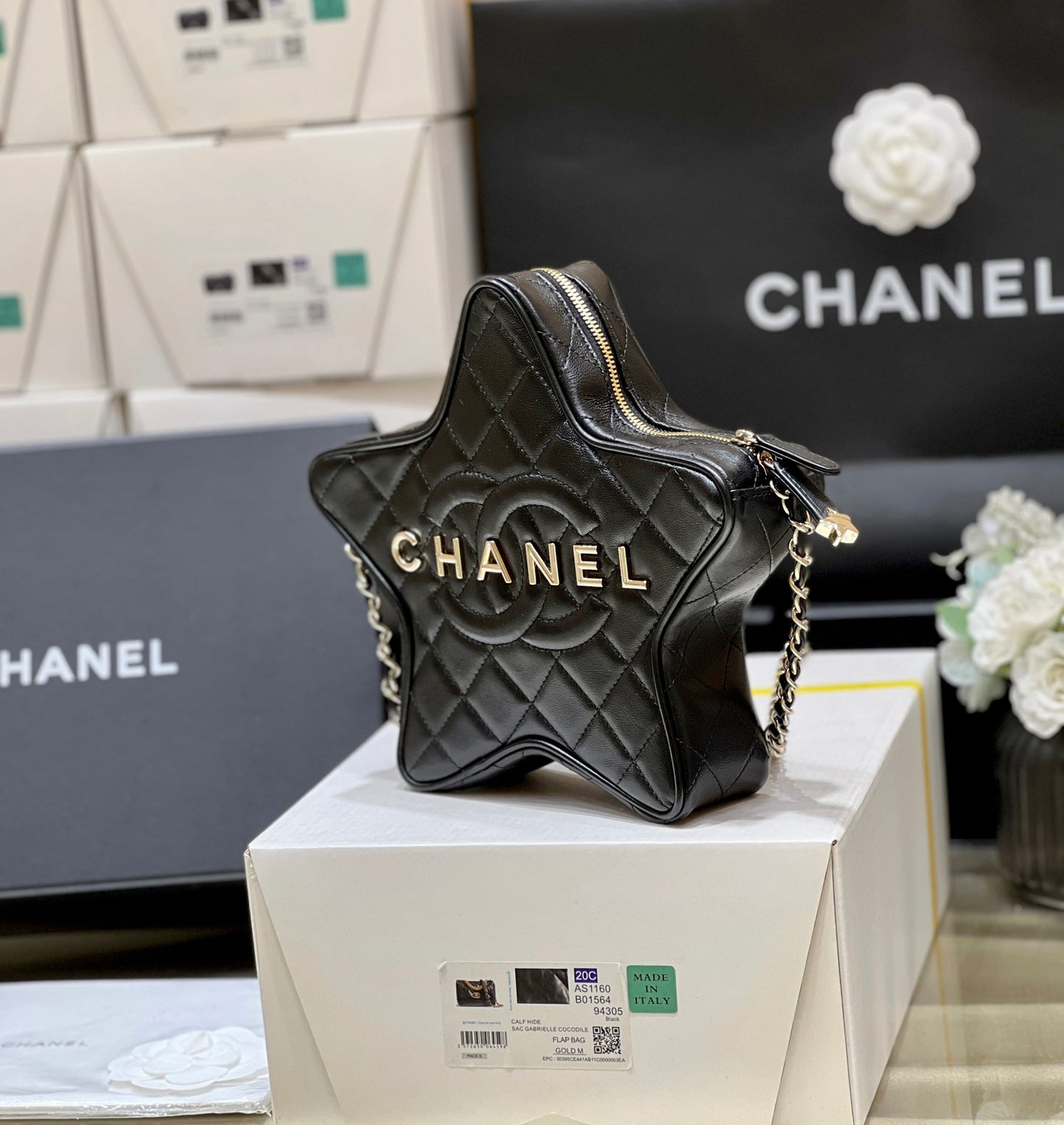 小香家-Chanel 24c 早春度假系列限量版 星星包 黑色