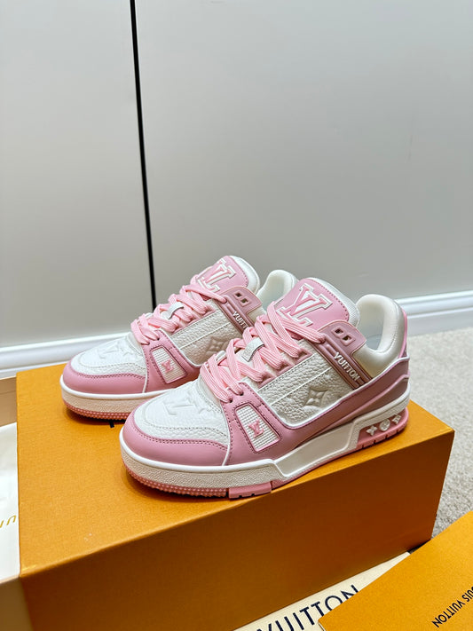 路L家-Trainer 運動鞋 白粉色