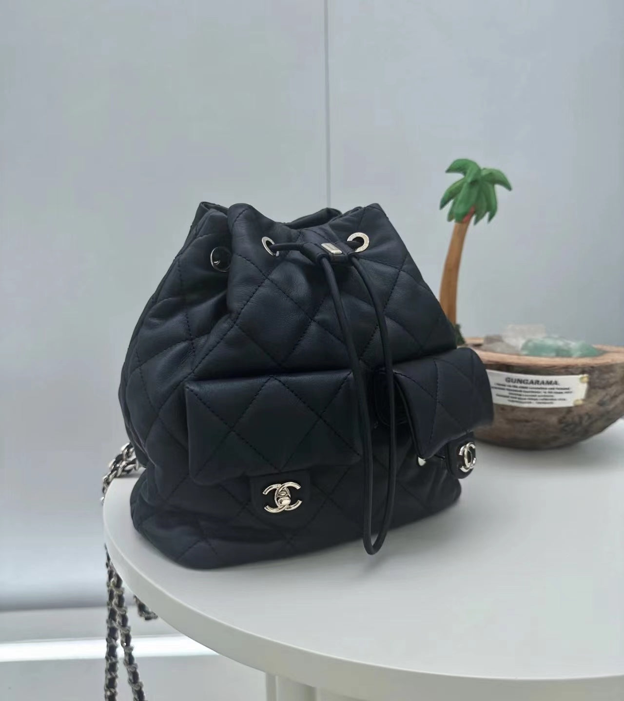 小香家-Chanel 23B 雙肩包背包 黑色