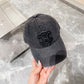 賽C家-新款水洗刺繡Logo棒球帽 黑色