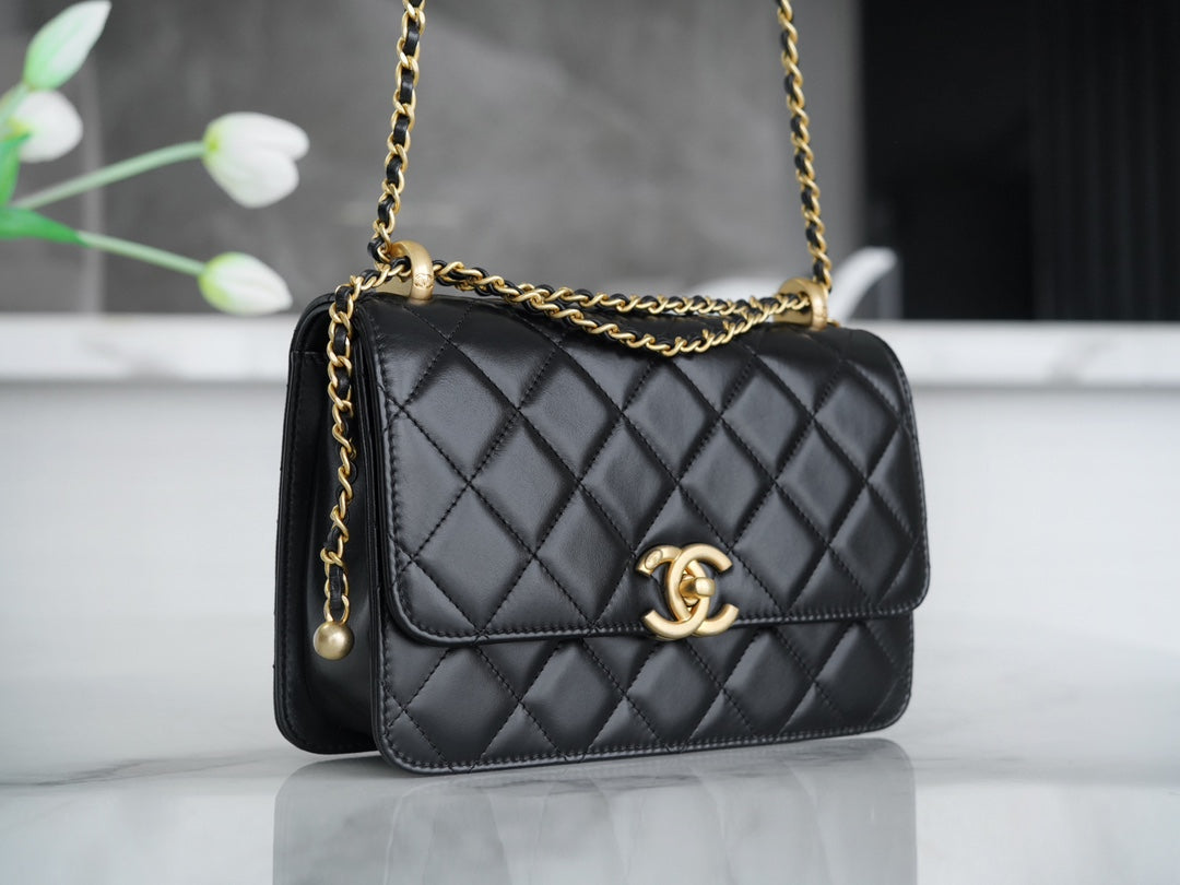 小香家-Chanel 24c雙金球 CF 黑色