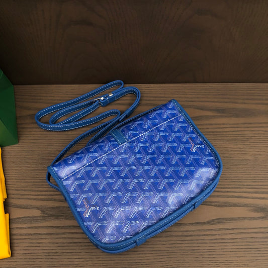 戈G家-Goyard 郵差包小號 寶藍色