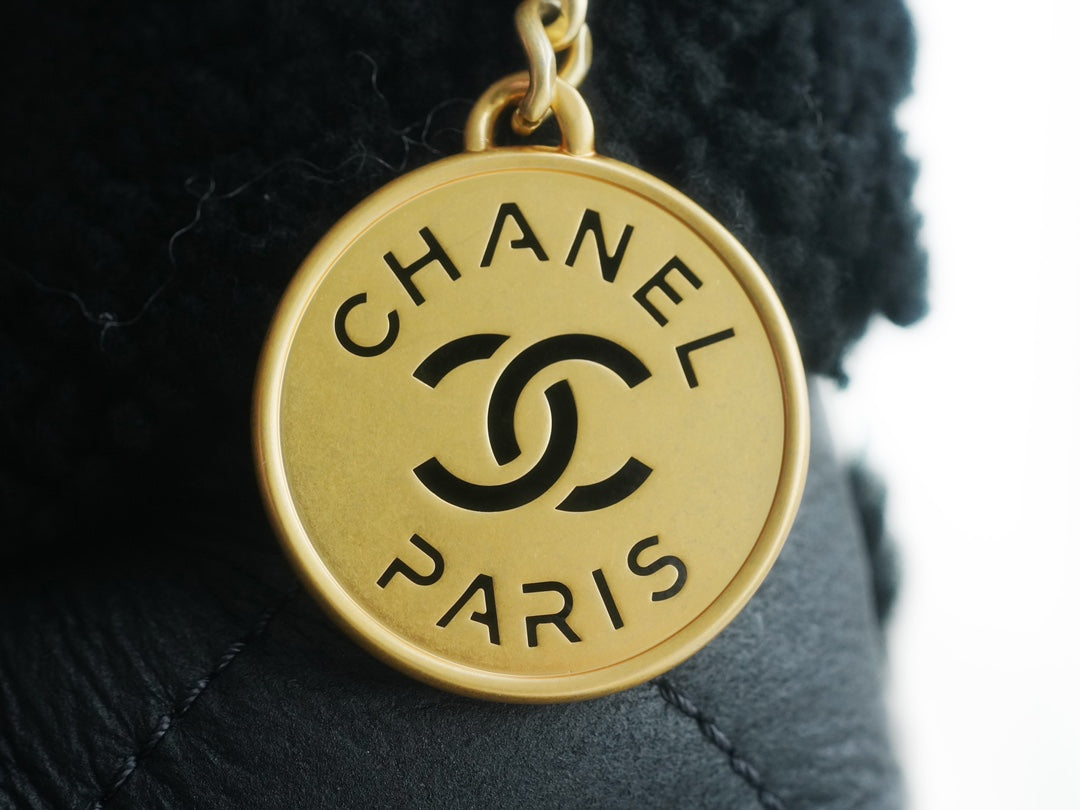 小香家-Chanel 22號手袋 羊羔毛款 黑色