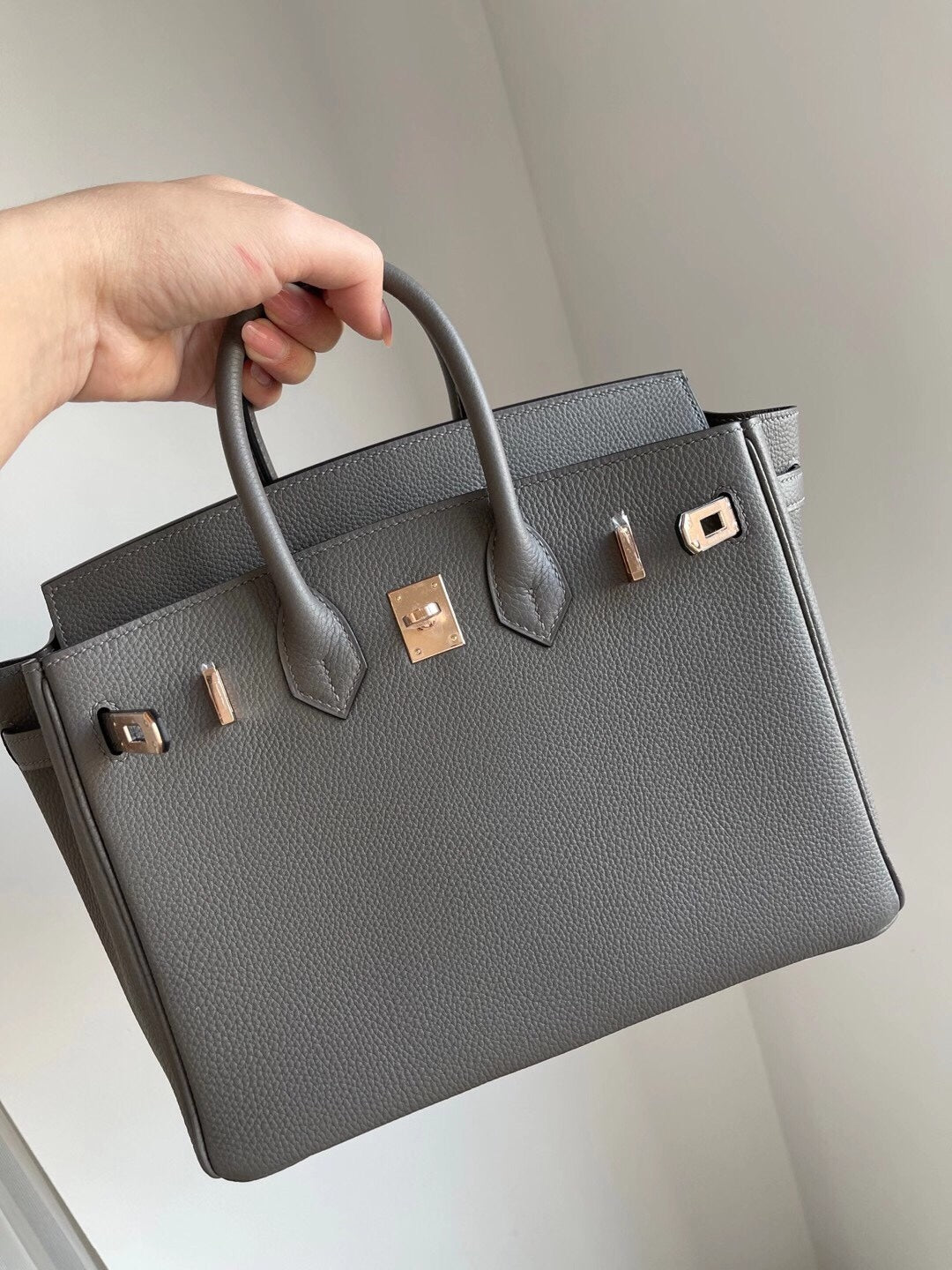 小愛款-Birkin 25 Togo 錫器灰 玫瑰金