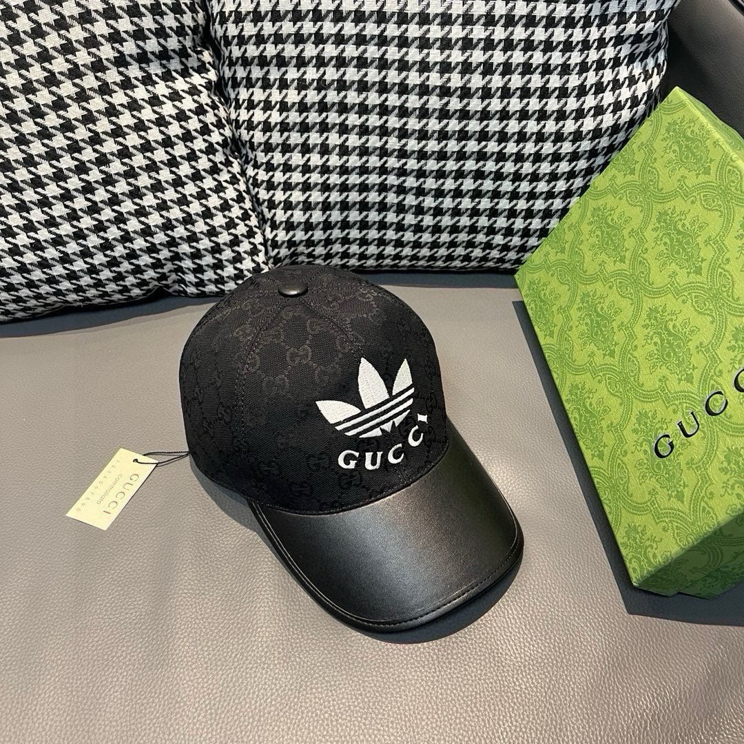 古G家-聯名款皮革棒球帽 黑色