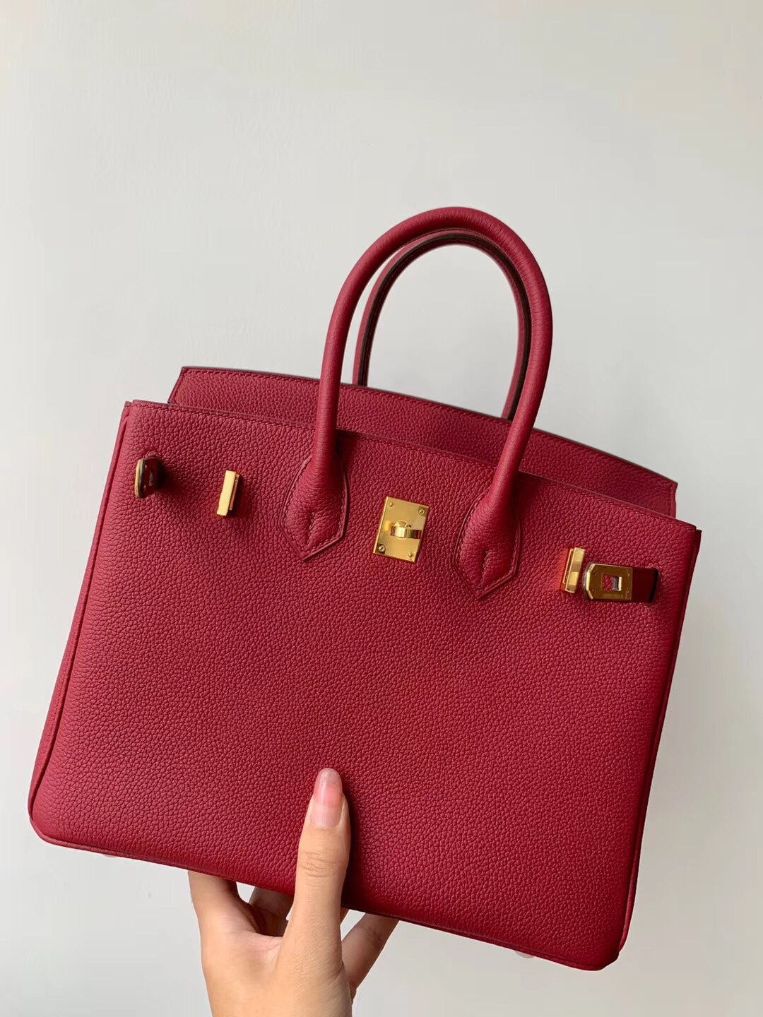 小愛款-Birkin 25 Togo K1 Rouge Grenat 紅色 金扣
