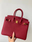 小愛款-Birkin 25 Togo K1 Rouge Grenat 紅色 金扣