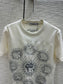 迪D家-2403 24早春最新撞色刺繡高訂百搭TEE 白色