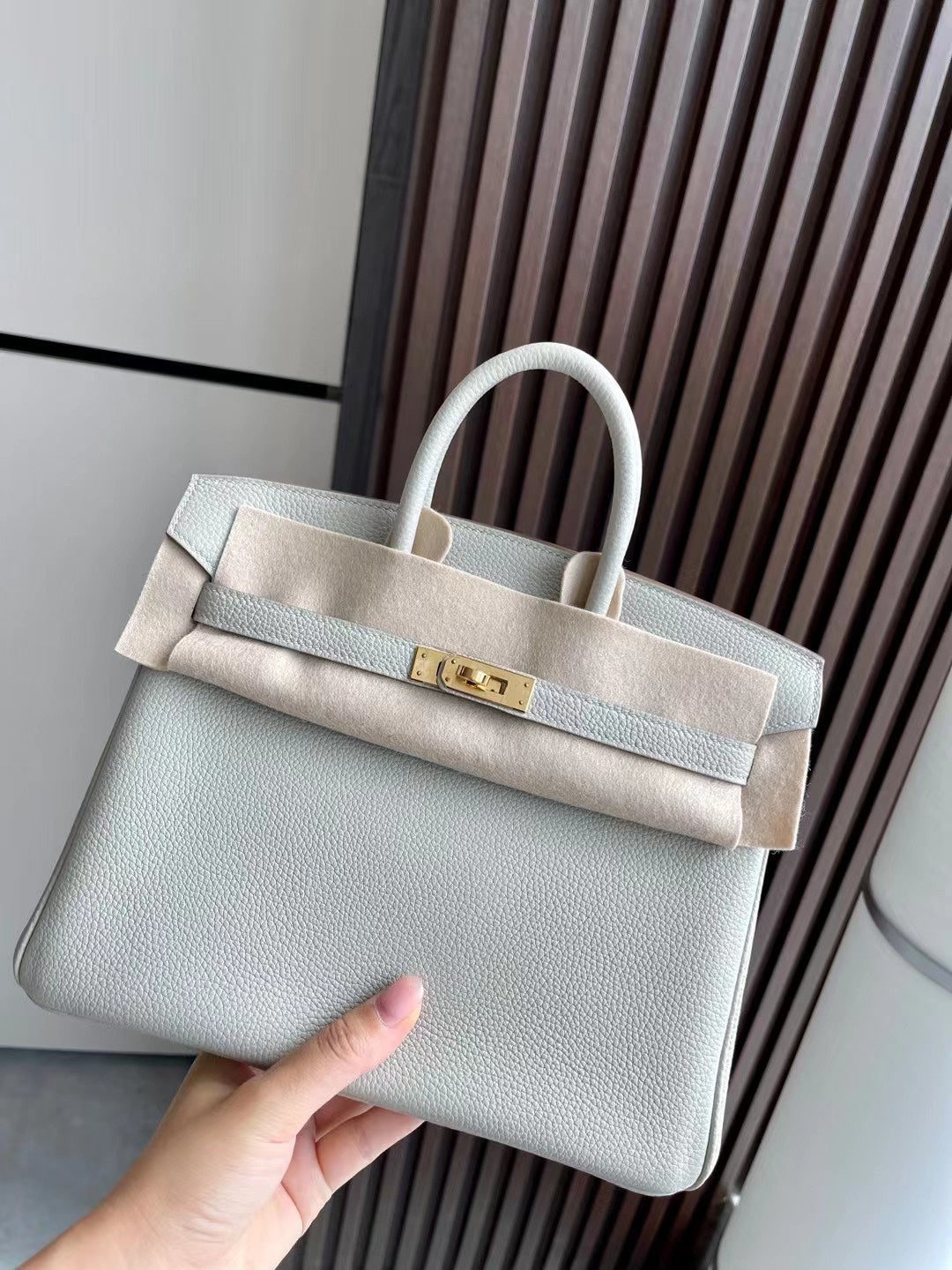 小愛款-Birkin 25 Togo 珍珠灰8O 金扣