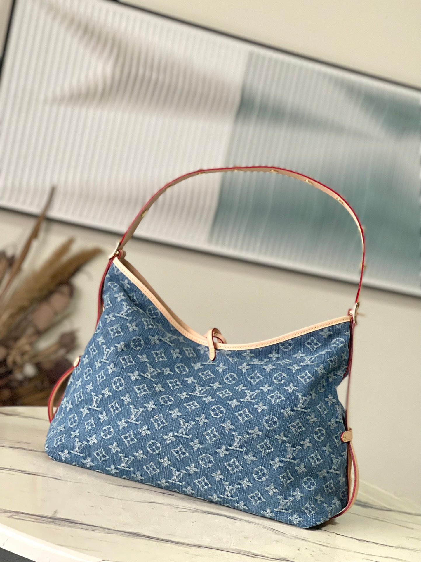 M46855 路L家-Carryall MM手袋 斜背包/肩背包 牛仔丹寧