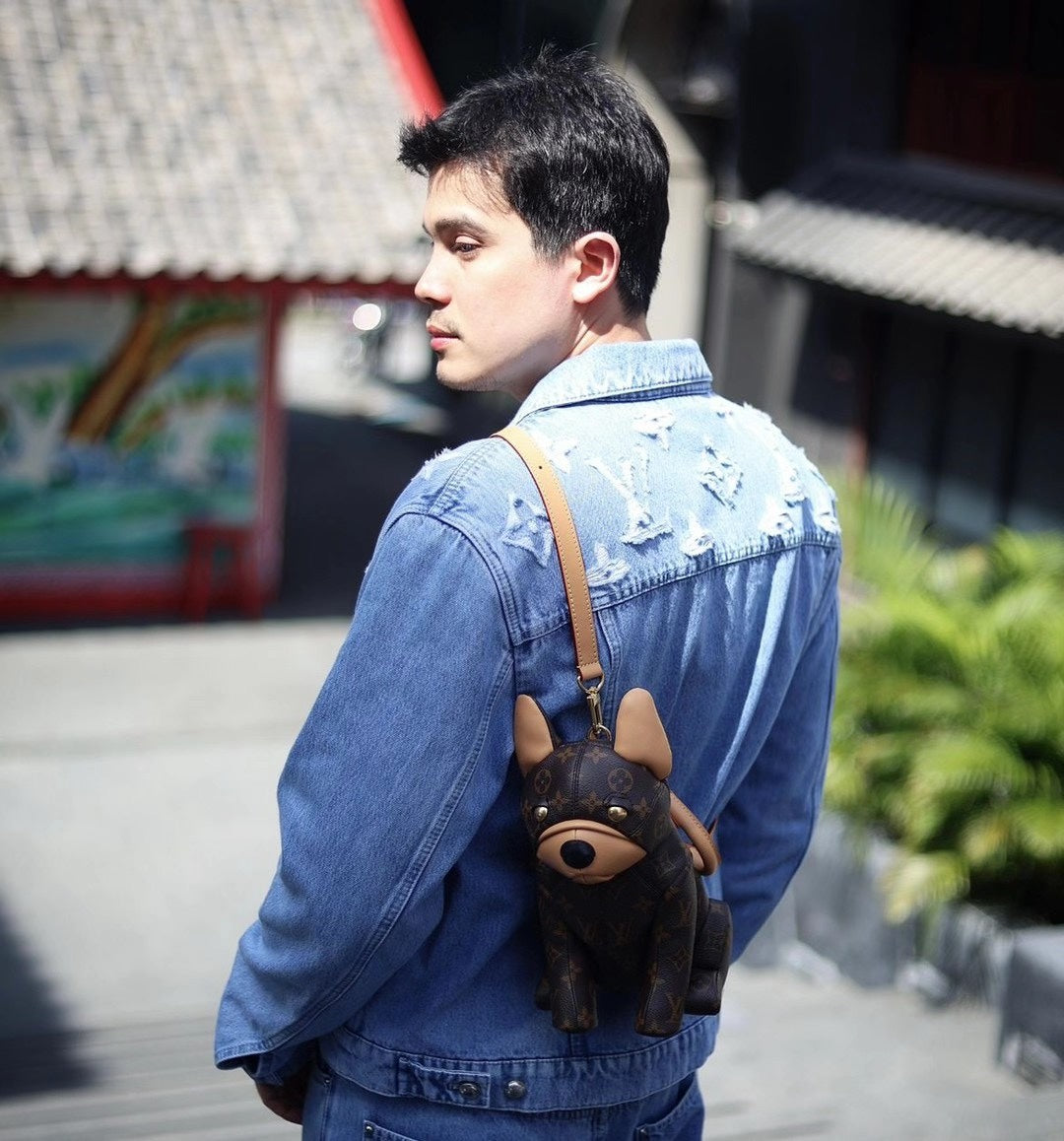 路L家-M12617 POOCH BAG手袋法鬥狗 棕色