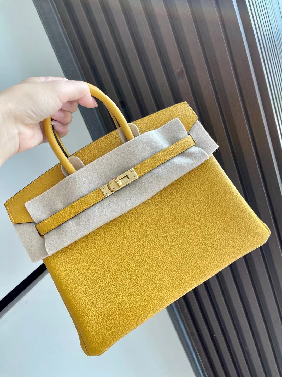 小愛款-Birkin 25 Togo 琥珀黃 金扣