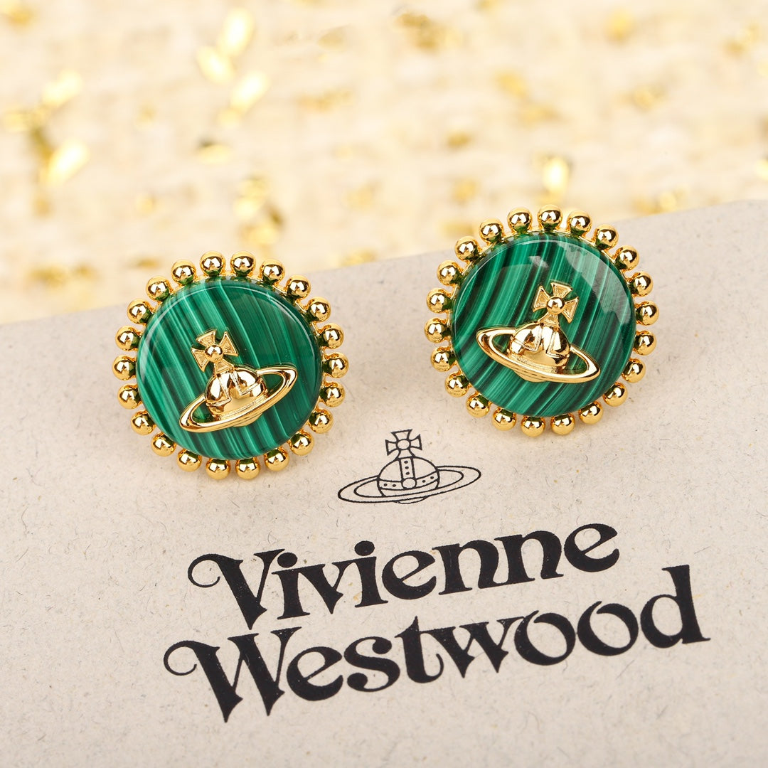 Vivienne westwood-耳環017 綠色