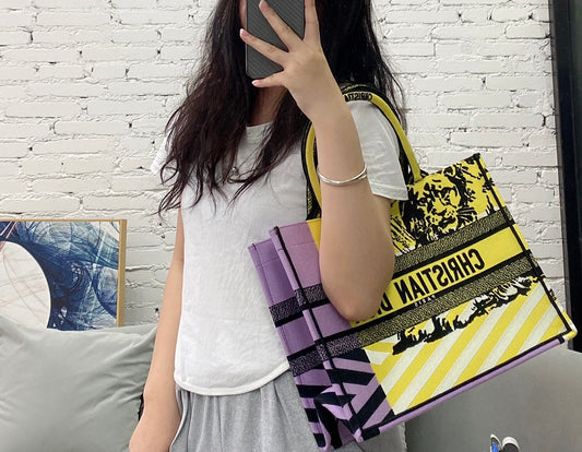 迪D家-Book Tote 黃色獅子 中號