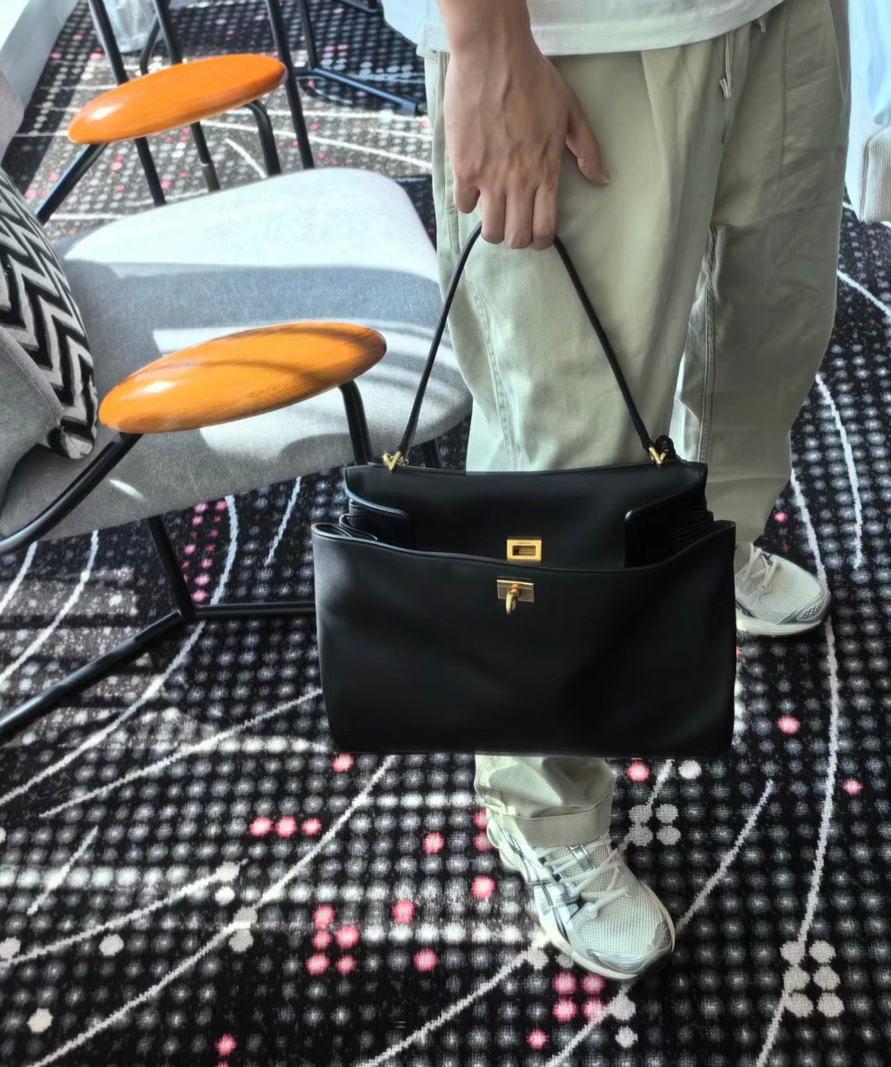 巴黎世-RODEO包-M35cm-黑金扣
