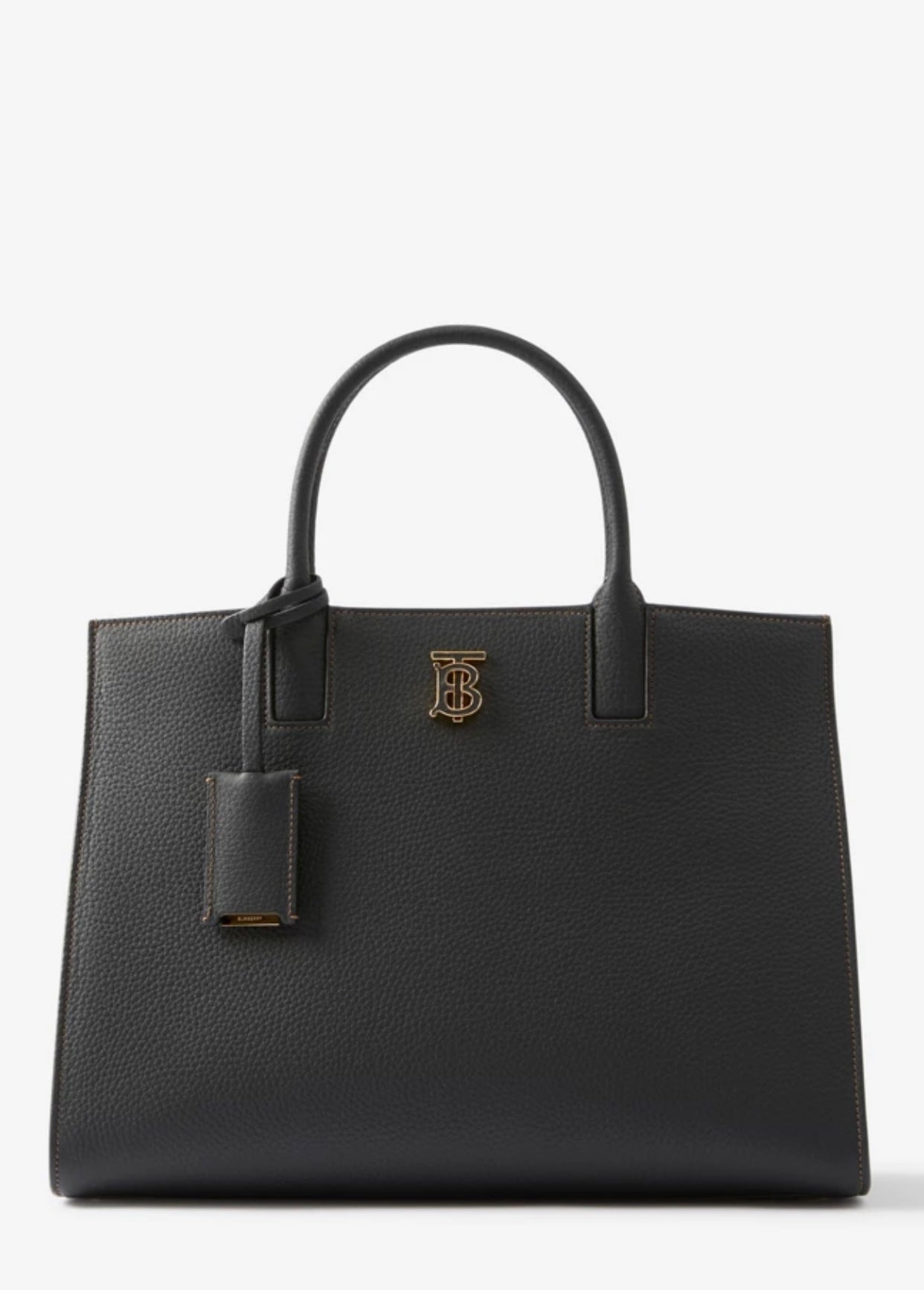 巴B家-Frances 粒紋皮革托特包 黑色 32CM